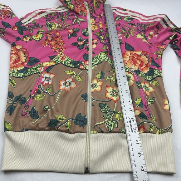Adidas x FARM Jardineto Track Jacket Floral Firebird Pink Trefoil S Runs Small - Picture 9 of 12